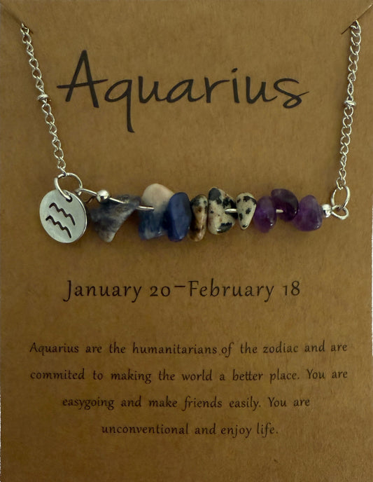 Aquarius Law of Attraction Zodiac Necklace