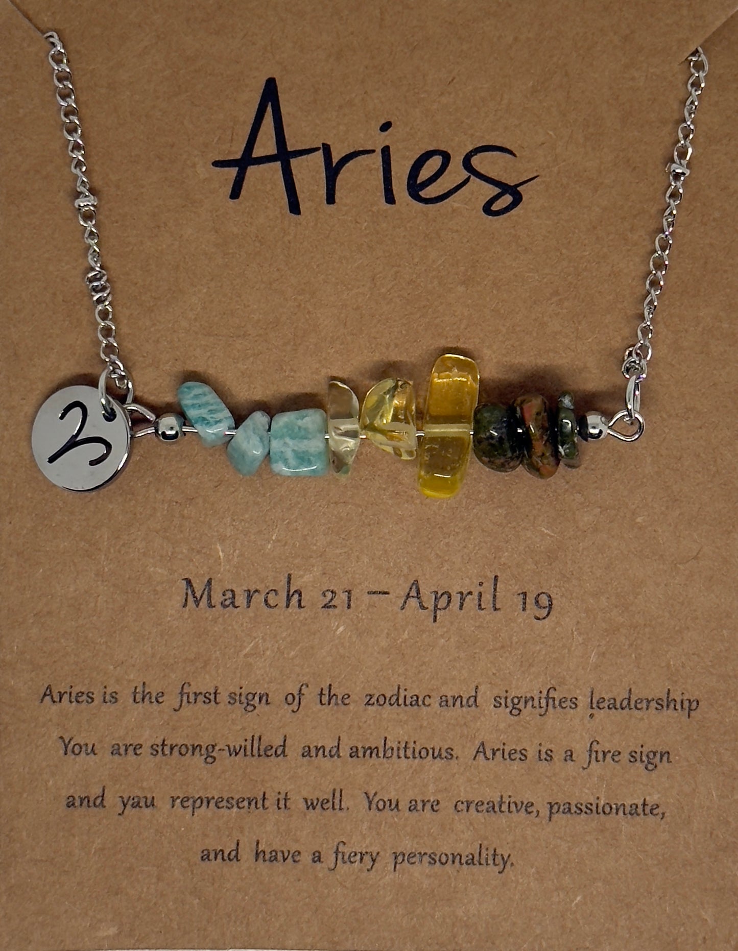 Aries Law of Attraction Zodiac Necklace