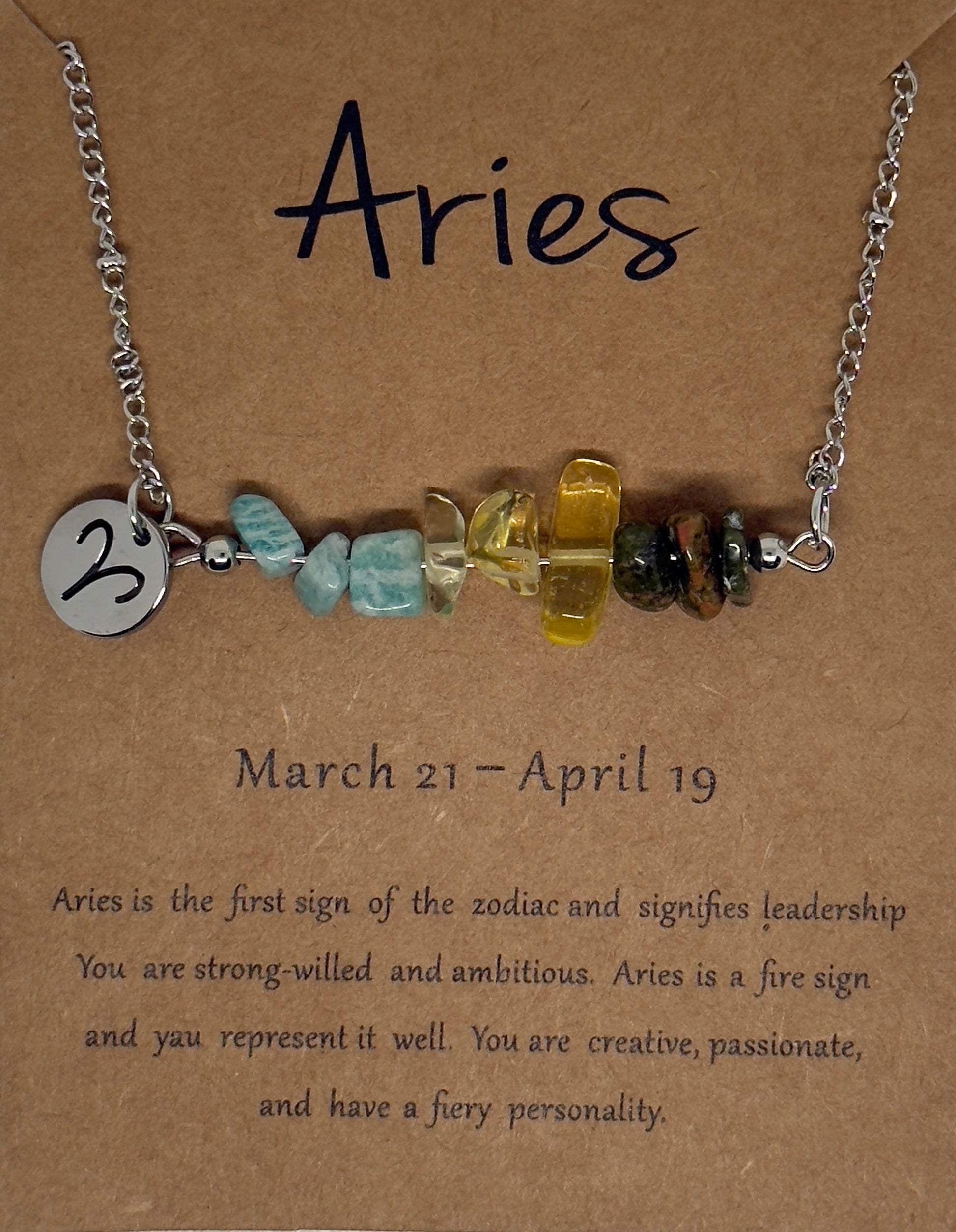 Aries Law of Attraction Zodiac Necklace