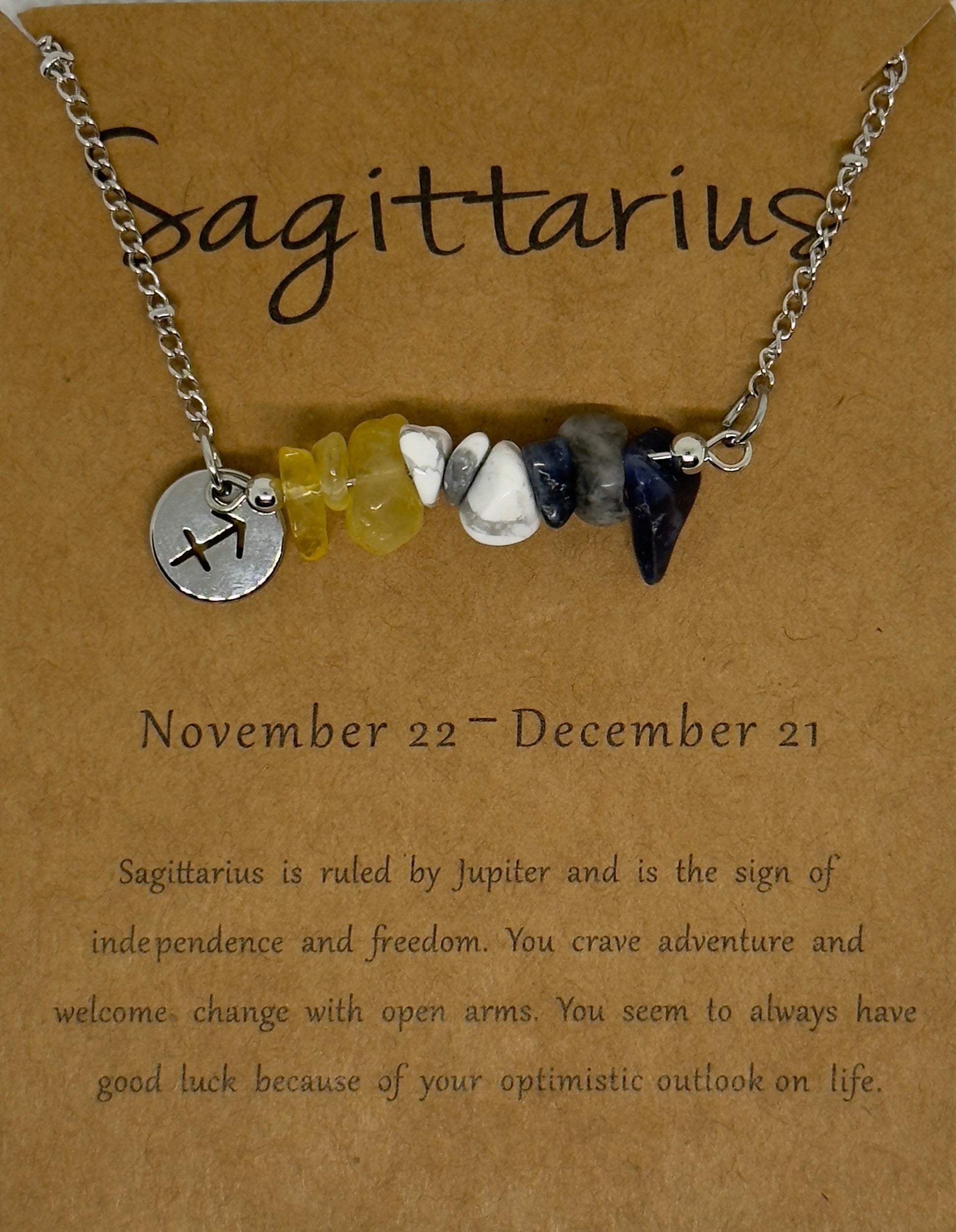 Sagittarius Law of Attraction Zodiac Necklace