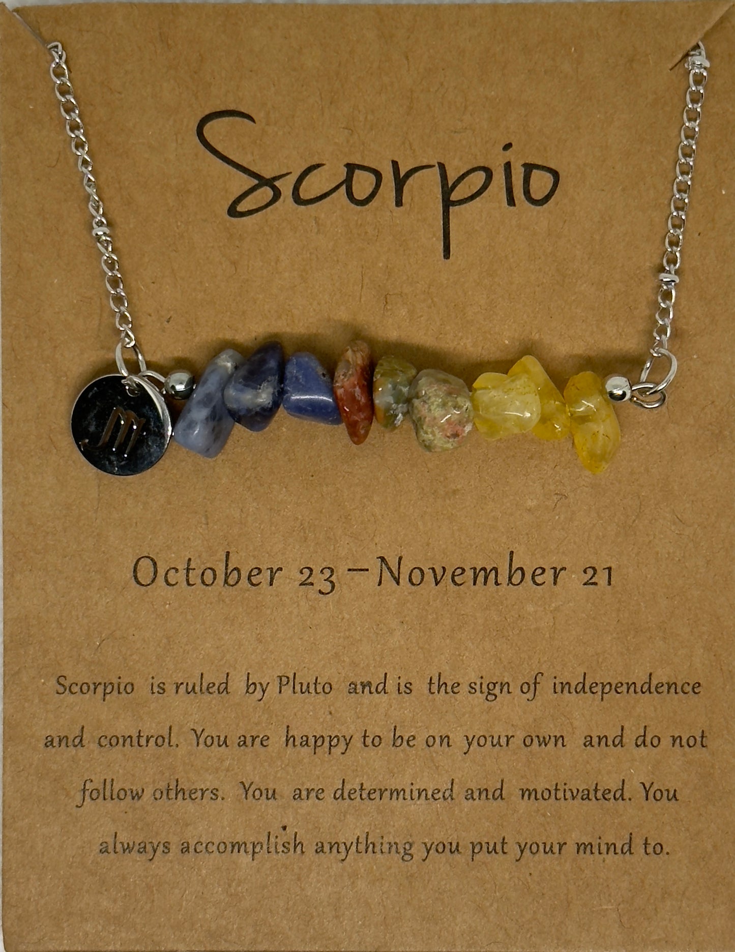 Scorpio Law of Attraction Zodiac Necklace